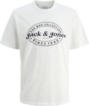 Jack & Jones Herren Rundhals T-Shirt JJEDOVER PRINT TEE SS CREW NECK - Relaxed Fit