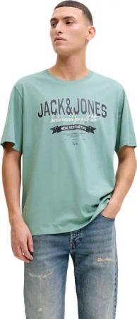 Jack & Jones Herren Rundhals T-Shirt JJELOGO TEE SS O-NECK 2 COL - Regular Fit