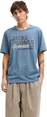 Jack & Jones Herren Rundhals T-Shirt JJELOGO TEE SS O-NECK 2 COL - Regular Fit