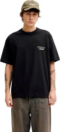 Jack & Jones Herren Rundhals T-Shirt JORNORREBRO TYPO TEE SS CREW NECK - Relaxed Fit