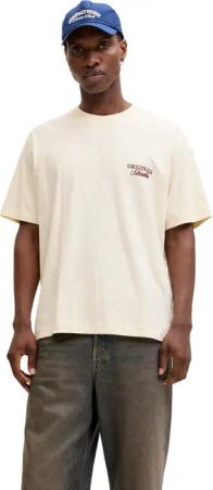 Jack & Jones Herren Rundhals T-Shirt JORNORREBRO TYPO TEE SS CREW NECK - Relaxed Fit