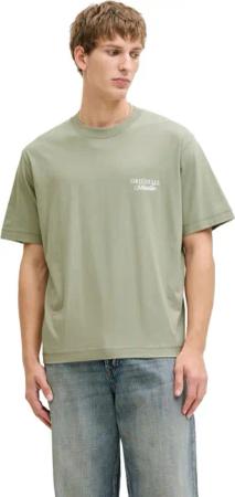 Jack & Jones Herren Rundhals T-Shirt JORNORREBRO TYPO TEE SS CREW NECK - Relaxed Fit