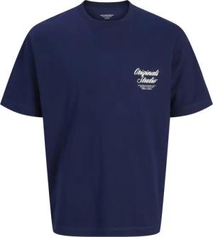 Jack & Jones Herren Rundhals T-Shirt JORNORREBRO TYPO TEE SS CREW NECK - Relaxed Fit