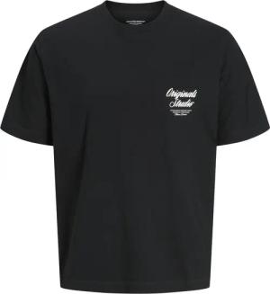 Jack & Jones Herren Rundhals T-Shirt JORNORREBRO TYPO TEE SS CREW NECK - Relaxed Fit