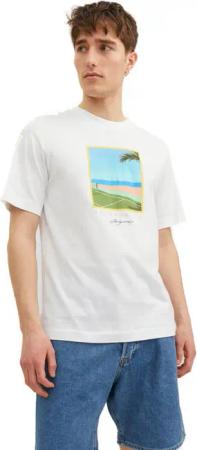 Jack & Jones Herren Rundhals T-Shirt JORTULUM LANDSCAPE- Regular Fit