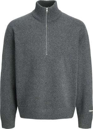 Jack & Jones Herren Strickpullover JORNORREBRO KNIT HALF ZIP - Relaxed Fit
