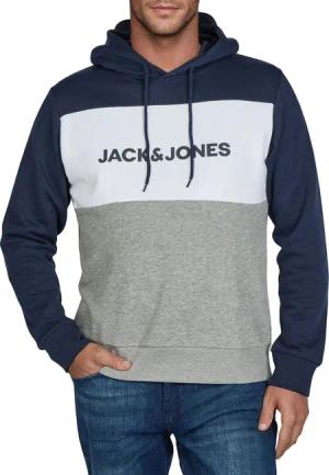 Jack & Jones Hoodie Herren mit Druck JWHLOGO BLOCKING Regular Fit