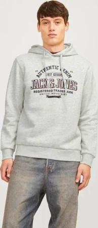 Jack & Jones "JJELOGO SWEAT HOOD 2 COL 24/25 NOOS", mit Logo Print