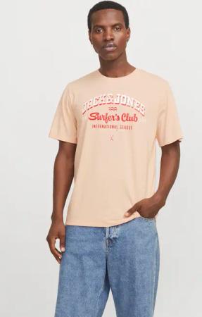 Jack & Jones "JJELOGO TEE SS O-NECK 2 COL SS25 SN" mit Logo Print