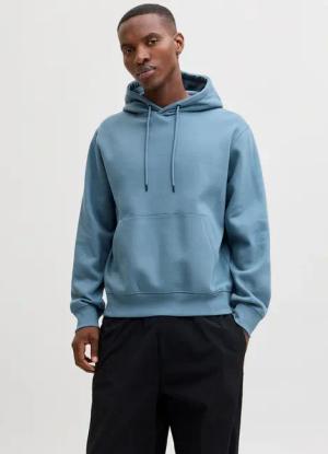 Jack & Jones "JJESTAR BASIC SWEAT HOOD NOOS", mit Rippbündchen