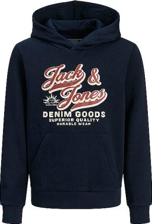JACK & JONES Jungen Kapuzensweater JJELOGO  dunkelblau | 176