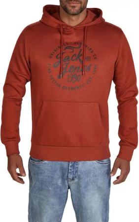Jack & Jones Kapuzenpullover Herren Hoodie JJEADRIAN Regular Fit Longsleeve Sweatshirt mit Kängurutasche