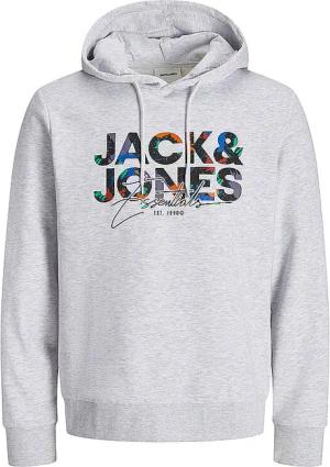 JACK & JONES Kapuzensweater - Hoodie JJGEPLAS grau | XL