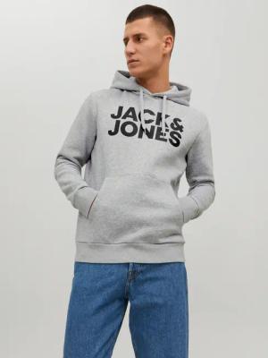 Jack & Jones Kapuzensweatshirt "JJECORP Kapuze und Frontprint", bedruckt, modisch, regular fit, Baumwollmischung, Rundhals