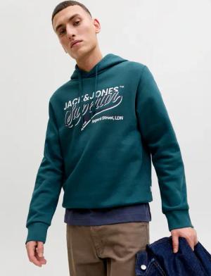 Jack & Jones Kapuzensweatshirt "JJELOGO SWEAT HOOD 2 COL 25/26 NOOS", mit stylischem Print