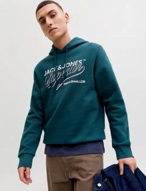 Jack & Jones Kapuzensweatshirt JJELOGO SWEAT HOOD 2 COL 25/26 NOOS mit stylischem Print
