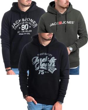 Jack & Jones Kapuzensweatshirt modische Hoodies mit Logoprint (Spar-Set, 3er Pack) Unifarbene Pullover mit flauschigem Innenfutter