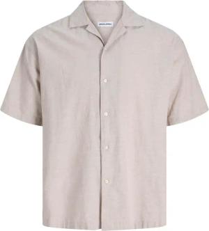 Jack & Jones Kurzarmhemd "JJEBREEZE LINEN BLEND RESORT SHIRT SS SN" mit Knopfleiste