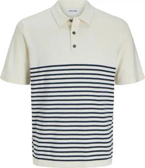 Jack & Jones Kurzarmpullover JJEEMIL KNIT RELAXED POLO SS SN mit Polo Kragen