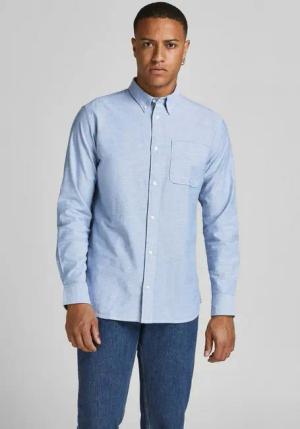 Jack & Jones Langarmhemd BROOK OXFORD mit Button-Down Kragen
