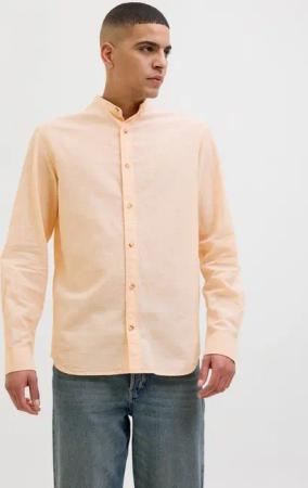 Jack & Jones Langarmhemd JJESUMMER BAND SHIRT LS SN mit Bandkragen