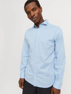 Jack & Jones Langarmhemd JPRBLAJAXON mit Stretchanteil und stylischem Kragen unifarben, slim fit, Web, Hemdkragen, atmungsaktiv