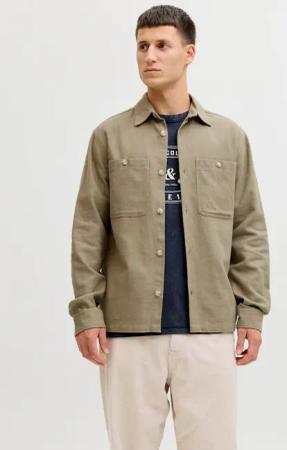 Jack & Jones Langarmhemd "JPRBLURAYLE LINEN BL. SOLID LS SHIRT SN"