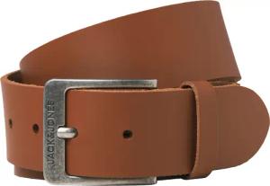 Jack & Jones Ledergürtel "JACBRAGA LEATHER BELT SN" mit silberner Schließe