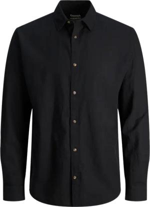 Jack & Jones Linnen Shirt   Schwarz