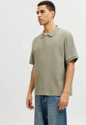 Jack & Jones Poloshirt "JJEHARRISON STRUCTURE POLO SS LN" mit Polokragen