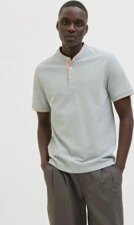 Jack & Jones Poloshirt "JJEPAULOS MAO POLO" mit Logo Stickerei