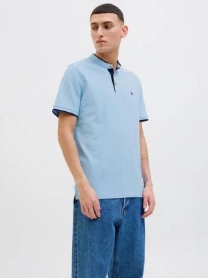 Jack & Jones Poloshirt JJEPAULOS MAO POLO mit Logo Stickerei
