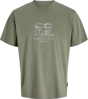 Jack & Jones Print-Shirt "JCOSTANCE FRONT TEXT TEE SS CREW NECK"