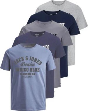Jack & Jones Print-Shirt (Spar Set, 5er-Pack) T-Shirts mit Aufdruck aus Baumwolle