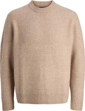 Jack & Jones Pullover York Ollie Strick Rundhals Beige