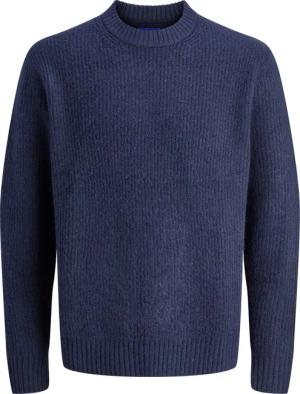 Jack & Jones Pullover York Ollie Strick Rundhals Blau