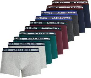 Jack & Jones Retro Boxer 10er Pack Jacsolid (Spar-Set) Retro Short / Pant - Baumwolle - ohne Eingriff - Atmungsaktiv