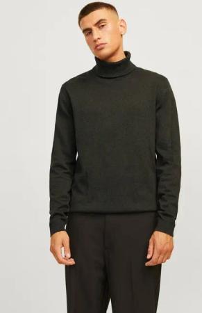 Jack & Jones Rollkragenpullover JJEBASIC mit hohem Tragekomfort unifarben, modisch, regular fit, Baumwolle, Rollkragen