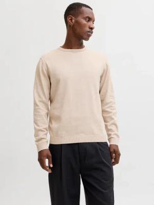 Jack & Jones Rundhalspullover "JJEBASIC KNIT CREW NECK NOOS" mit Rundhalsausschnitt