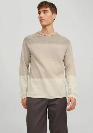 Jack & Jones Rundhalspullover JJEHILL Einfarbiger Pullover mit angenehmem Tragegefühl unifarben, modisch, schmal, Baumwolle, Rundhals