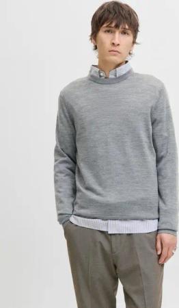 Jack & Jones Rundhalspullover JPRBLAMARK MERINO KNIT CREW NECK LN Wolle, regular fit