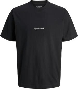 Jack & Jones Rundhalsshirt Jack&Jones T-Shirt schwarz Übergröße JORNORREBRO