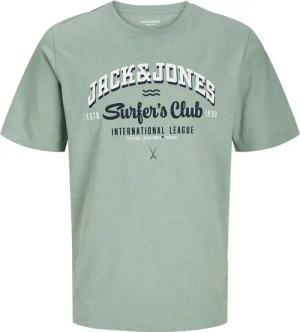 Jack & Jones Rundhalsshirt Jack&Jones XXL T-Shirt salbei melange Print JJELOGO