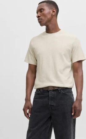 Jack & Jones Rundhalsshirt JJEAUSTIN TEE SS NOOS Materialmix, relaxed fit