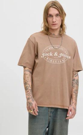 Jack & Jones Rundhalsshirt "JJEDOVER PRINT TEE SS CREW NECK"