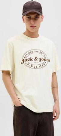 Jack & Jones Rundhalsshirt JJEDOVER PRINT TEE SS CREW NECK