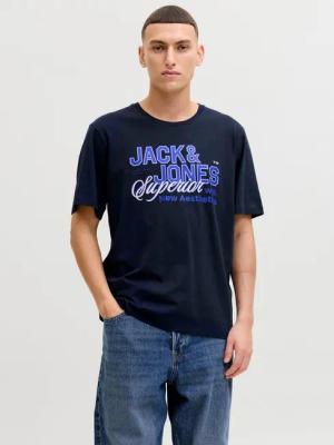 Jack & Jones Rundhalsshirt JJELOGO TEE SS O-NECK 2 COL SS26 SN mit Grafikprint