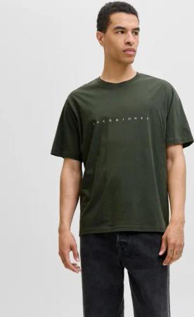 Jack & Jones Rundhalsshirt JJESTAR mit Pigmentprint und Baumwollgefühl Baumwolle, relaxed fit