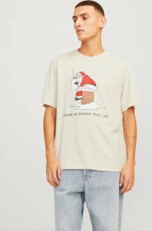 Jack & Jones Rundhalsshirt JJXMAS FUNNY TEE SS CREW NECK