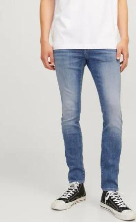 Jack & Jones Slim-fit-Jeans JJIGLENN – Jeans mit Stretch, niedriger Leibhöhe und Taschen used, modisch, slim fit, Denim/Jeans